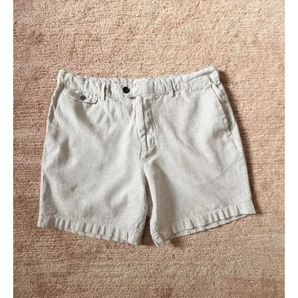 Banana Republic Linen Blend Shorts Beige Size 34 Casual Summer